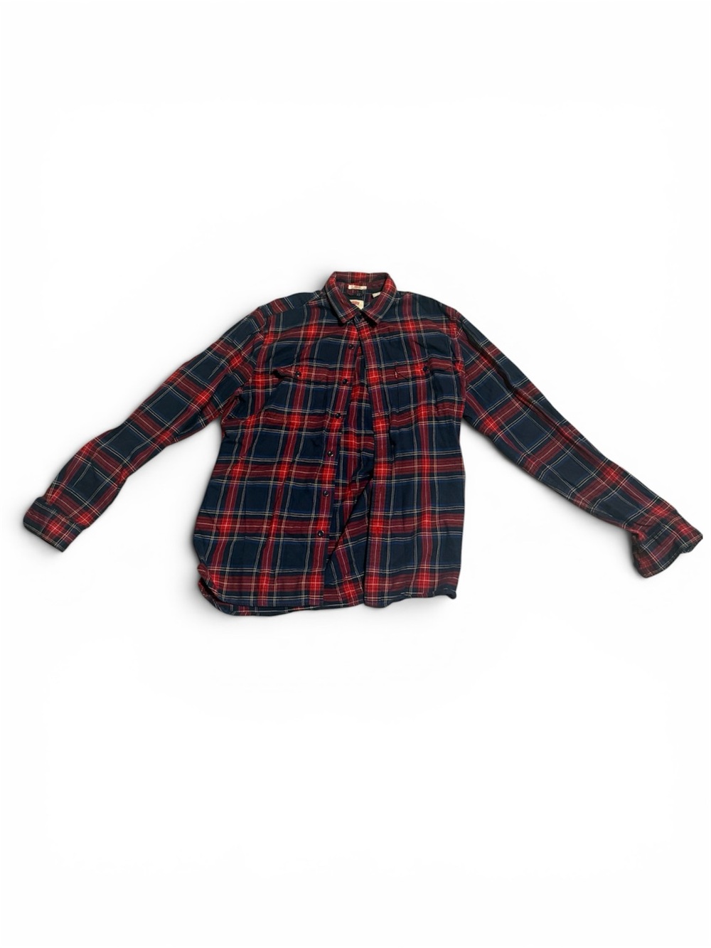 Levi’s Men's Red & Navy Plaid Button-Up Shirt